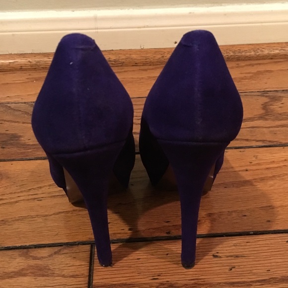 Blue platform pumps - Picture 3 of 5